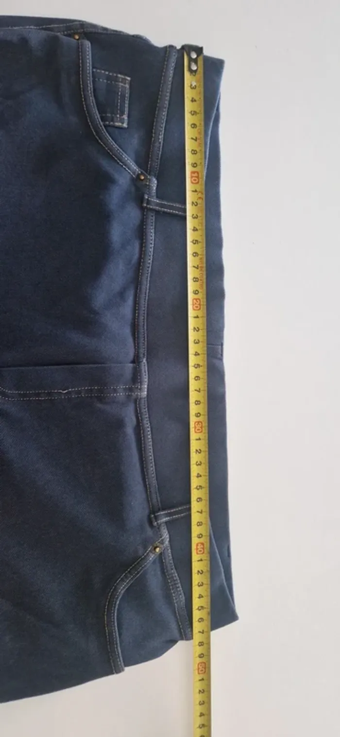 Jegging couleur jean bleu - photo numéro 8