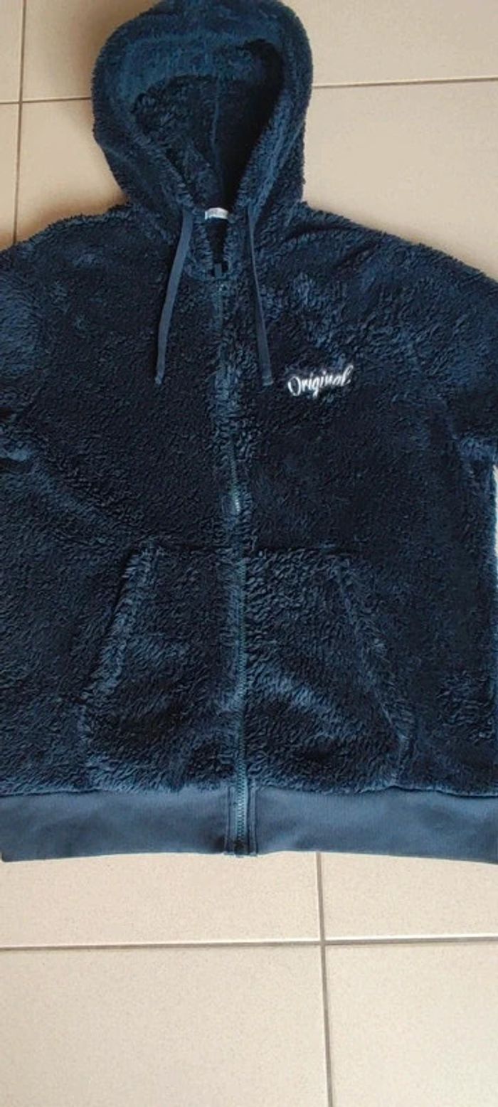 Veste polaire d'intérieur à capuche homme S - photo numéro 5
