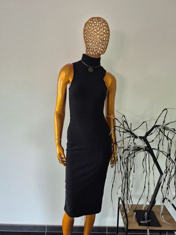 Robe Longue Femme Col Roulé Noire