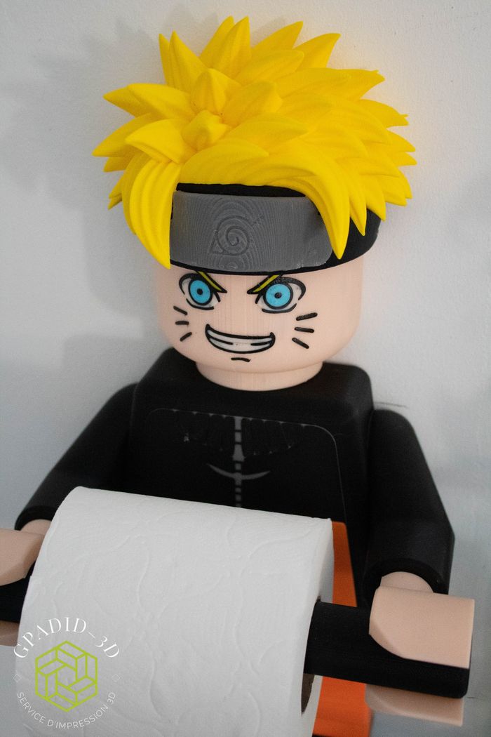 Dévidoir de papier toilette ou simple décoration murale dans un style lego naruto - photo numéro 7