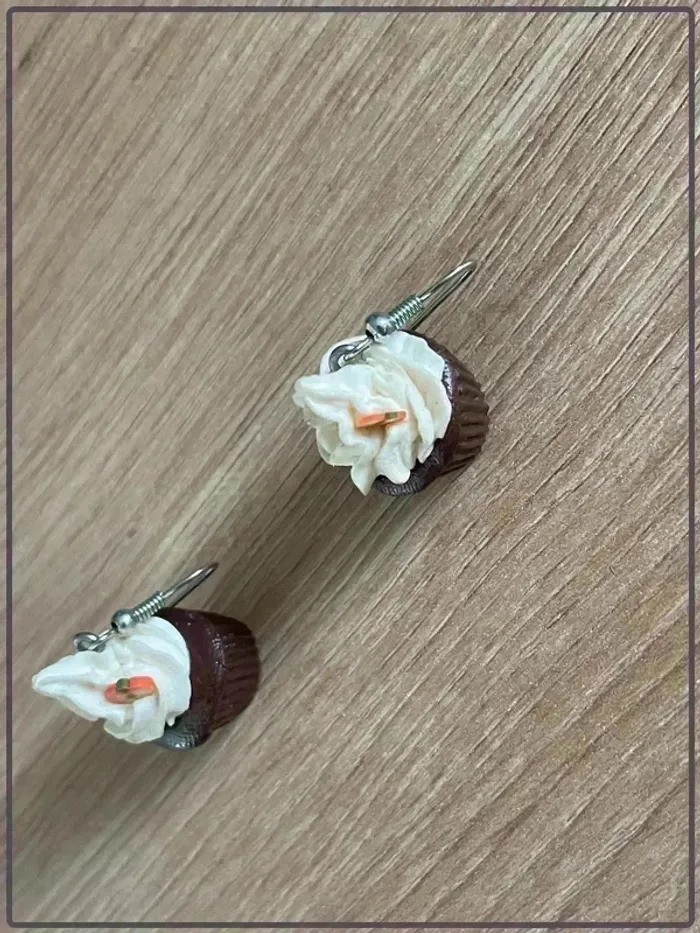 Boucles oreilles cup cake