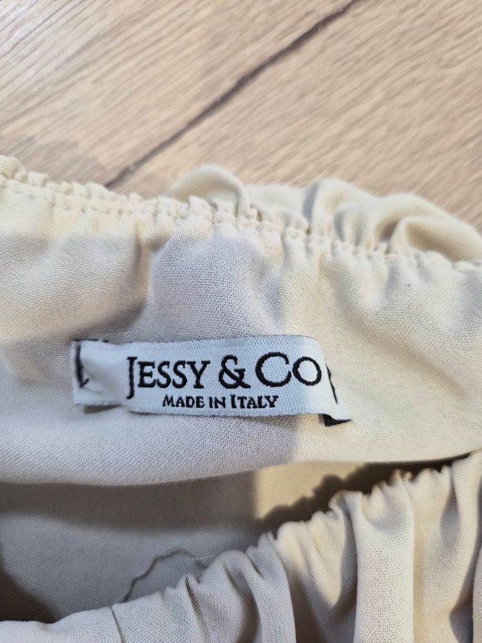Chemisier courtes bouffant avec épaulettes, beige, Jessy&Co. - photo numéro 3