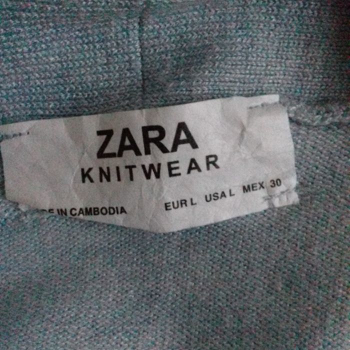 GILET BLEU CIEL CL CHÂLE - ZARA - T.L - photo numéro 6