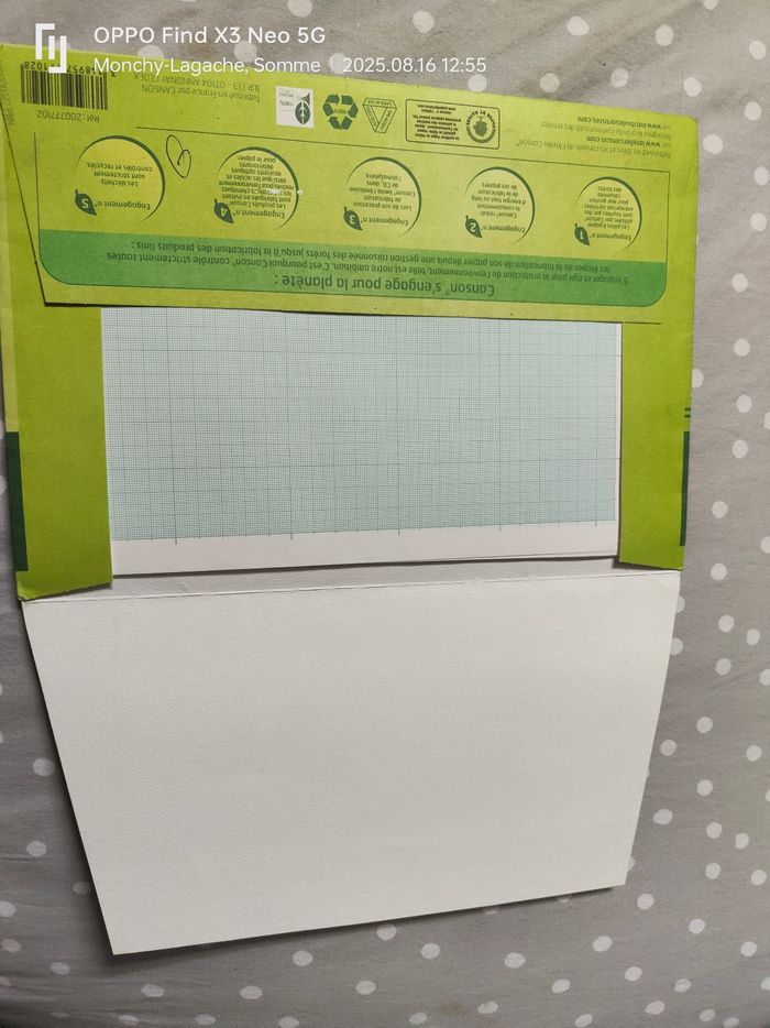 6 feuilles de papier millimétré recyclé canson 80g/M2 A4 21x29,7cm  Réduction jusqu'à -70% - photo numéro 4