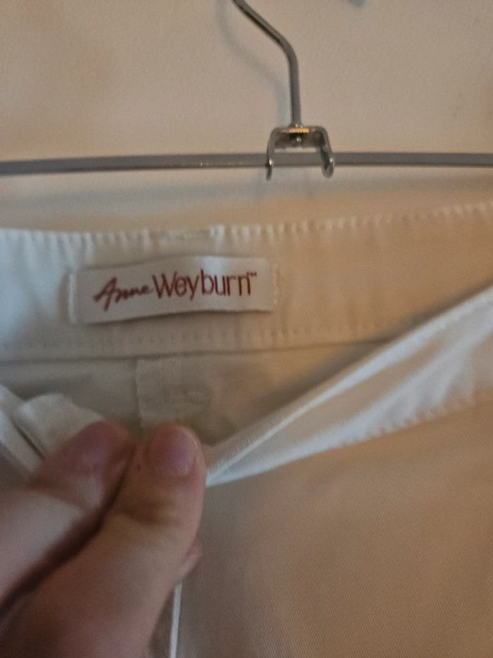 Jean / Pantalon Anne Weyburn, blanc cassé, taille non indiquée (voir mesures) - photo numéro 8