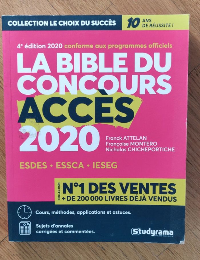 Livre La bible du concours Acces  T