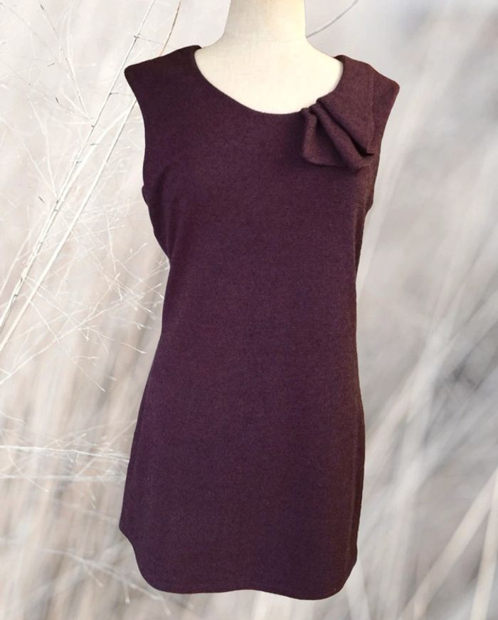 Magnifique robe Vila aubergine - photo numéro 2