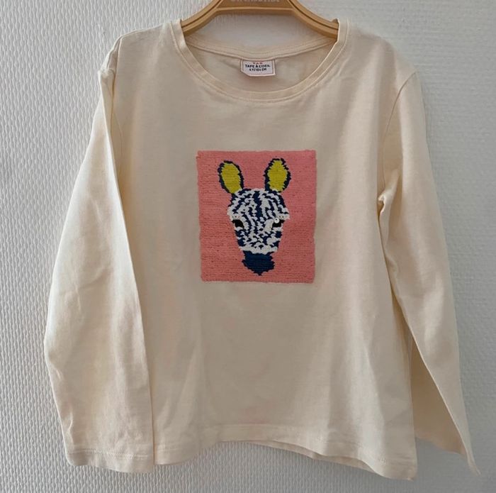 Lot 5 t-shirts manches longues - taille 04 ans - photo numéro 7