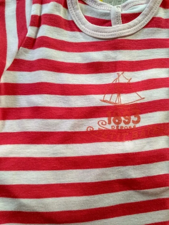 Pyjama rayé Petit Bateau 3 mois - photo numéro 2