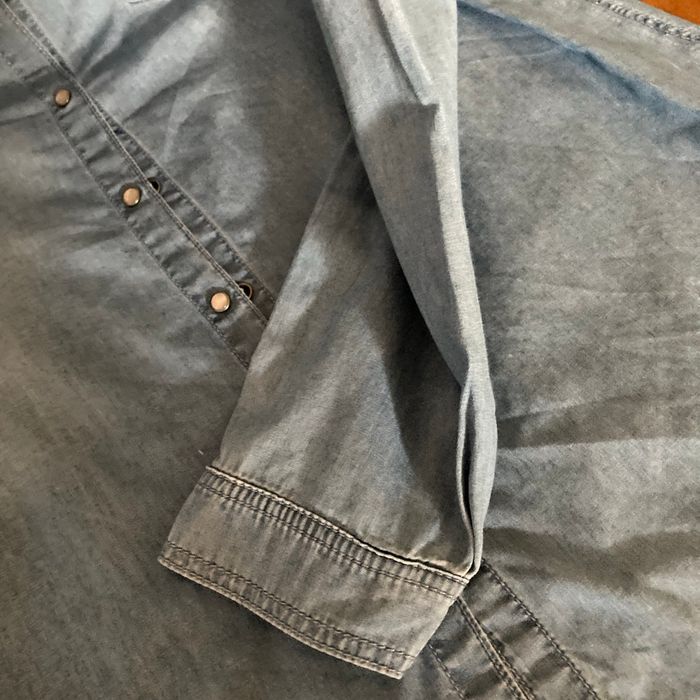 Chemise à manches longues en jean - photo numéro 2