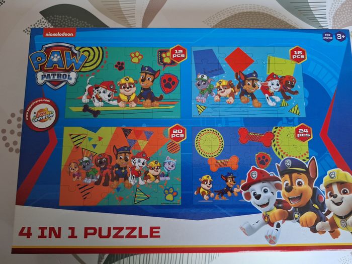 1 boîte de 4 puzzles Paw patrol + 1 gratuit - photo numéro 3