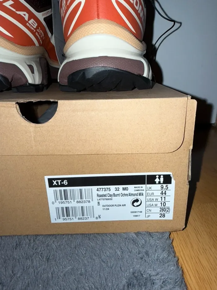 Salomon XT-6 Marron, Beige Rosted Clay / Burnt Ochre / Almond milk - photo numéro 5