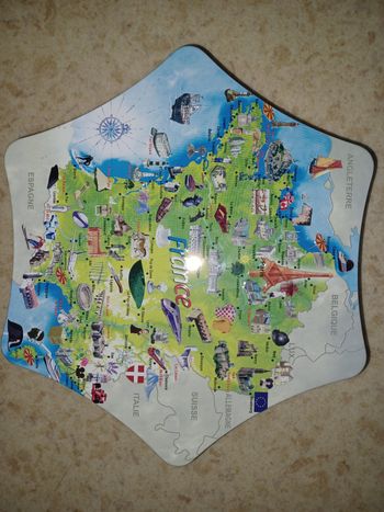 Boîte métallique carte de France