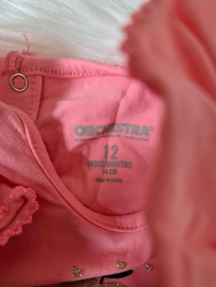 🌸 Lot de 2 combinaison short Orchestra 12 mois - photo numéro 4