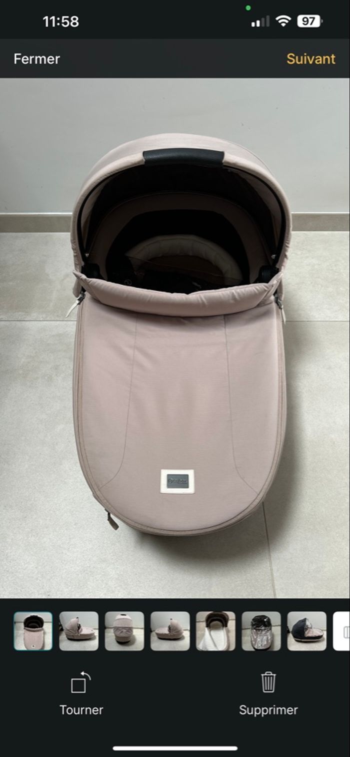 Nacelle Cybex Priam, habillage de pluie et adaptateurs - photo numéro 6