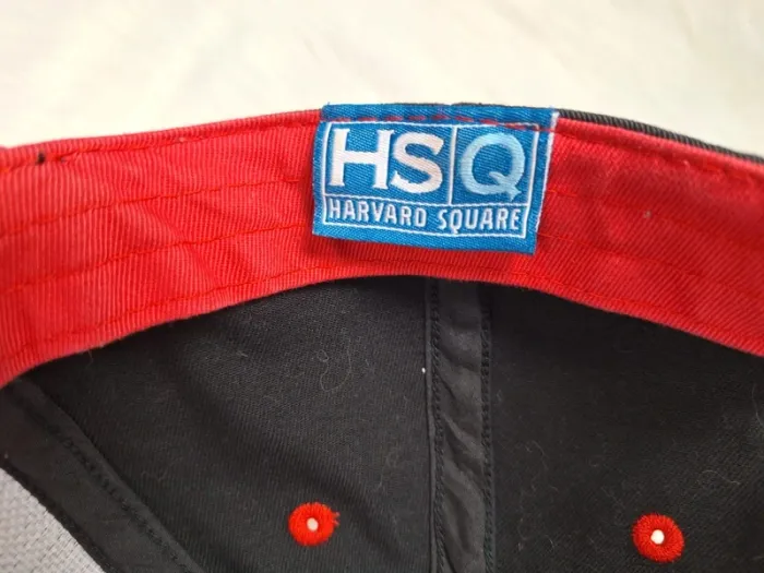 Casquette Harvard Square noire & rouge – Motif flammes – Vintage brodé (565) - photo numéro 8