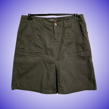 Jupe Courte Droite Fashion Express 100% Coton Poches Plaquées Gris Taille 46 XXXL Très Bon État 
​