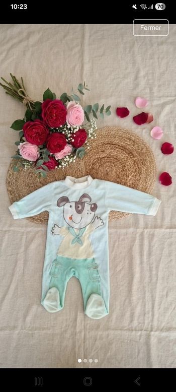 Pyjama velours 6mois 
