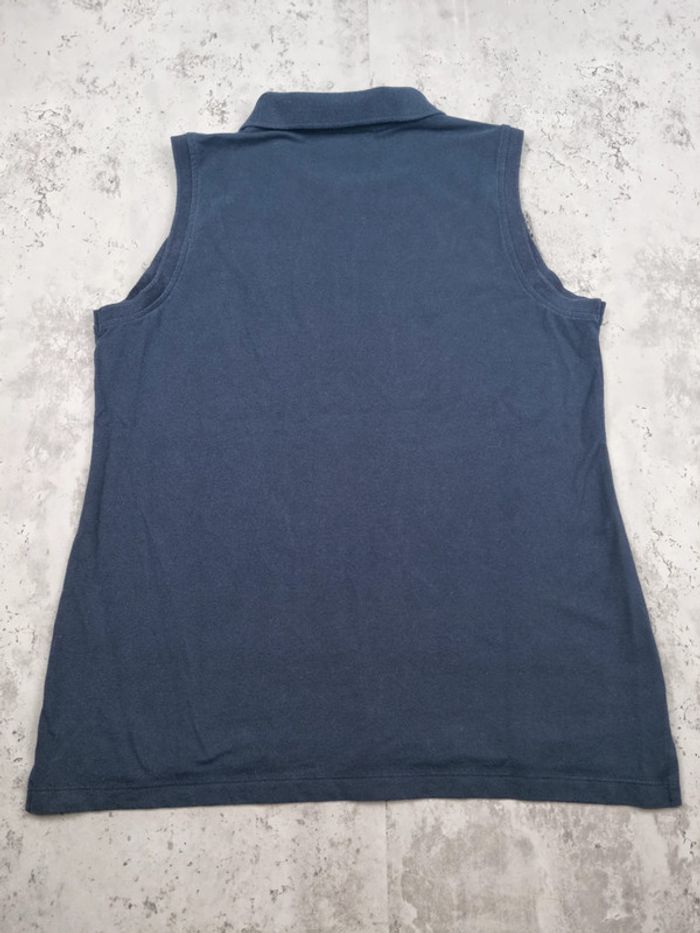 Débardeur polo zippé Tommy Hilfiger marine – Taille L Femme (mesures en photos) - photo numéro 4