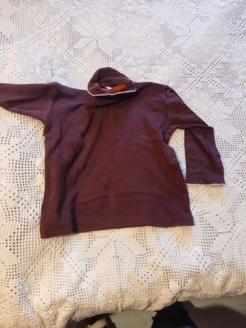 sous pull violet 4 ans