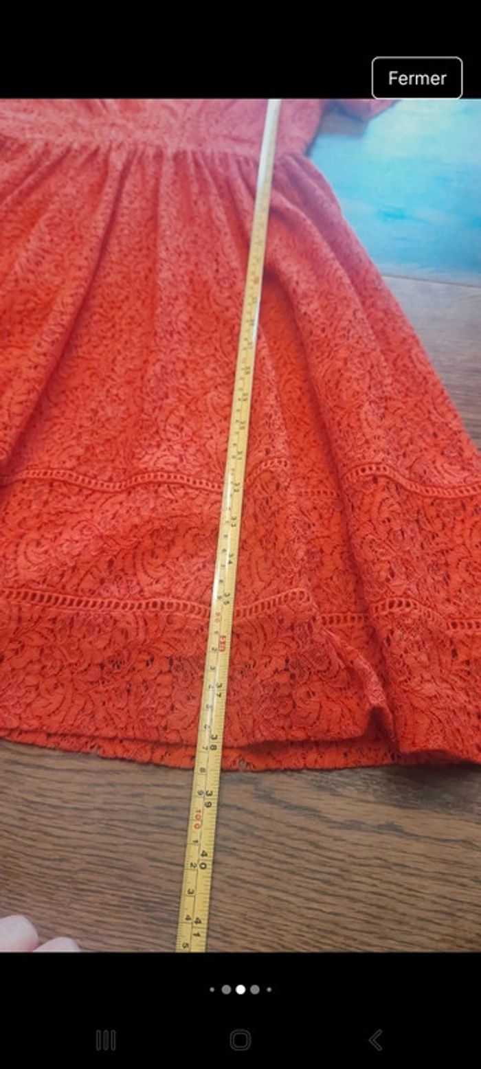 Jolie Robe FRNCH en dentelles rouge taille S - photo numéro 14