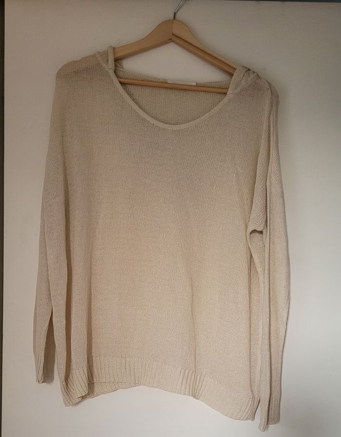 Pull léger femme à capuche taille unique