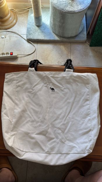 Sac cabas tissus blanc Camel