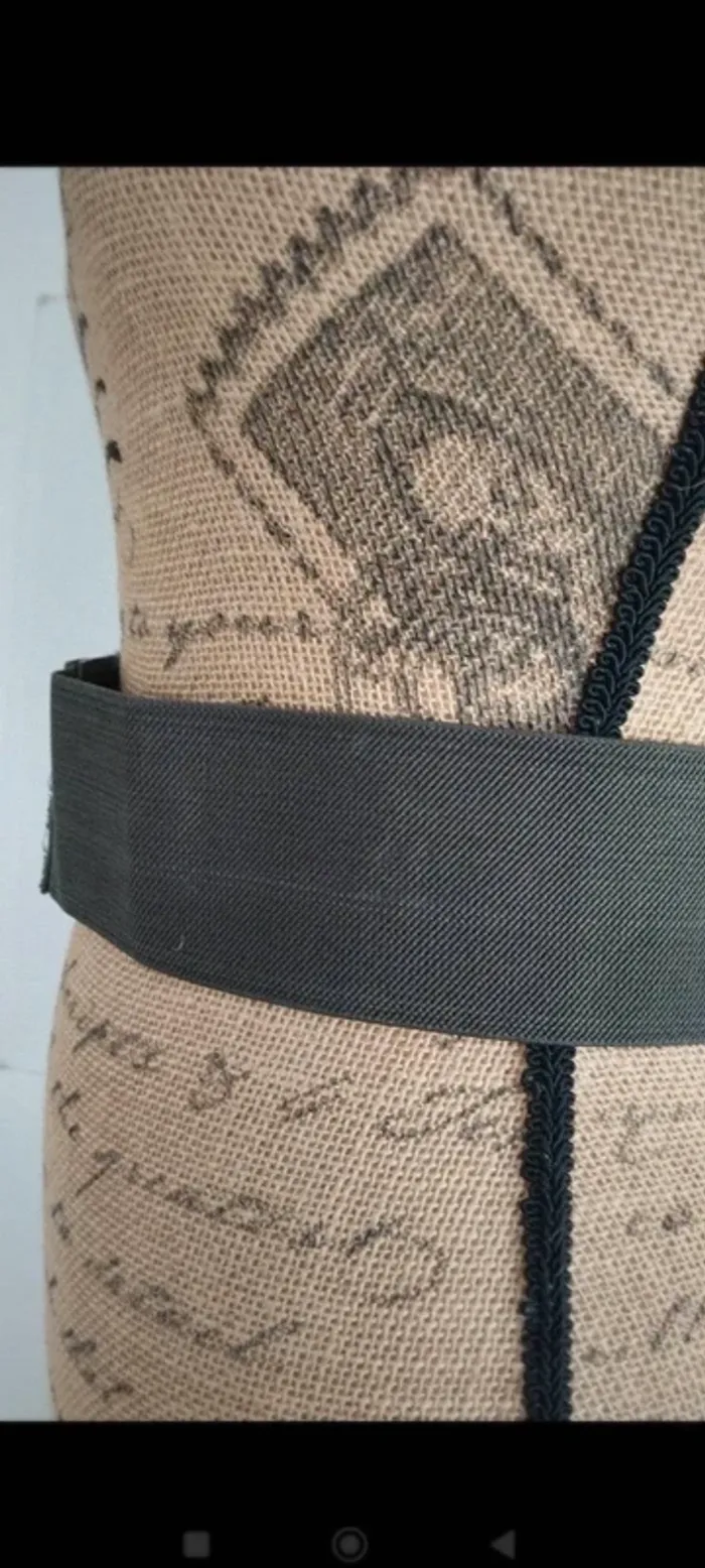 Ceinture élastique verte argenté femme 80 cm - photo numéro 8