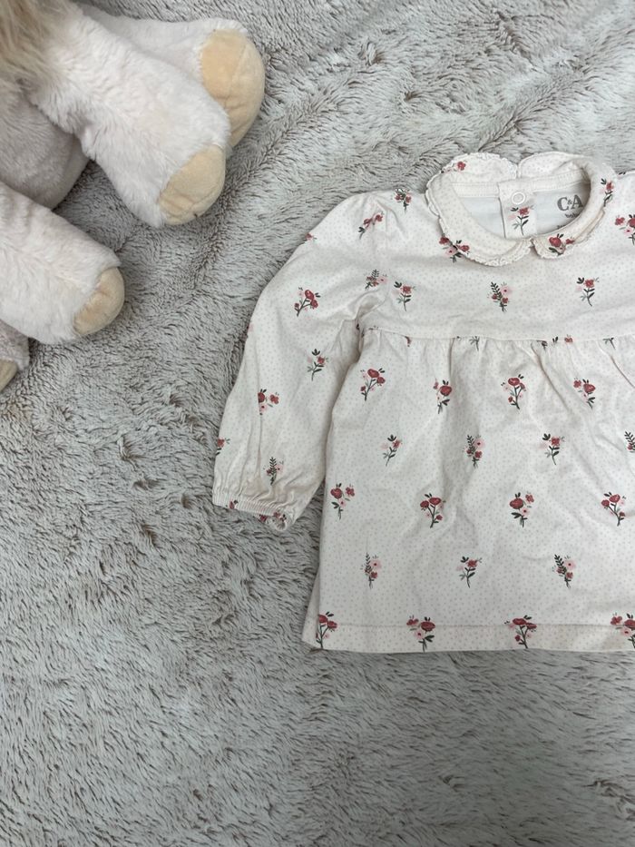 Blouse blanche imprimée fleuris - C&A - photo numéro 5