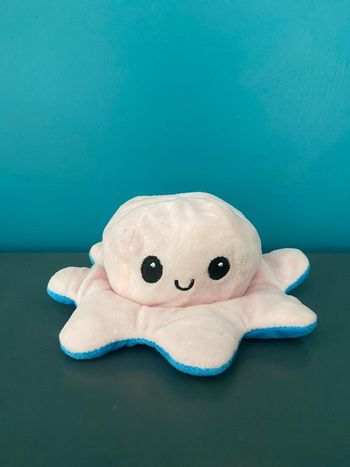 Poulpe/pieuvre réversible bleu et rose