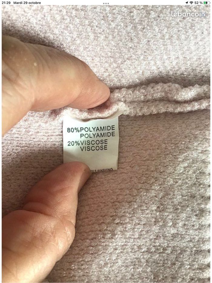 Gilet cardigan rose perles et noeuds T 38/40 - photo numéro 4