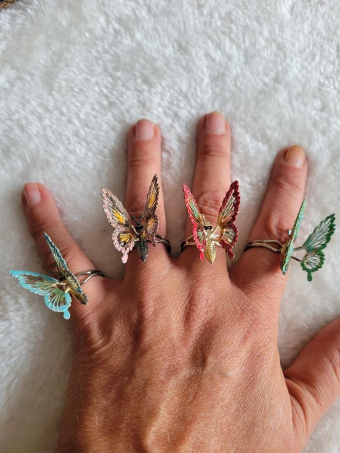Bagues papillons 🦋 ajustables