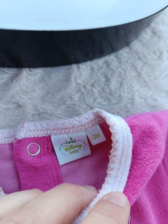 Pyjama grenouillère velours Fille 3 mois Minnie lovely little lady Disney Baby - photo numéro 6