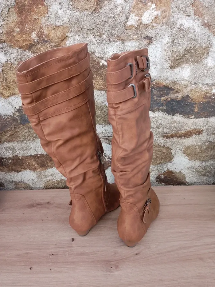 Bottes simili cuir taille 37 - photo numéro 2