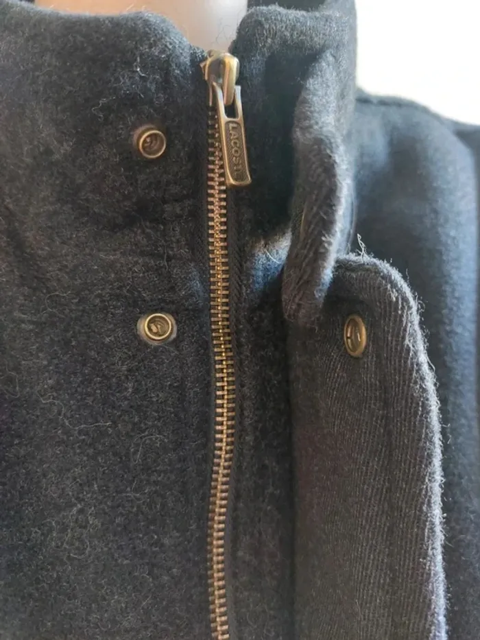 Veste vintage grise avec boutons dorés - photo numéro 6