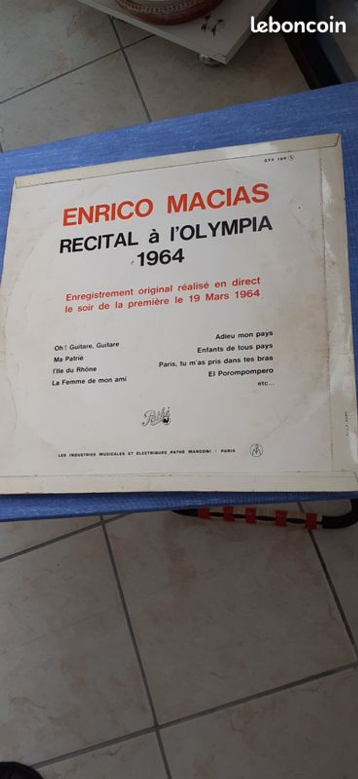 Lot de 2 disques vinyl 33 tours Enrico Macias - photo numéro 2