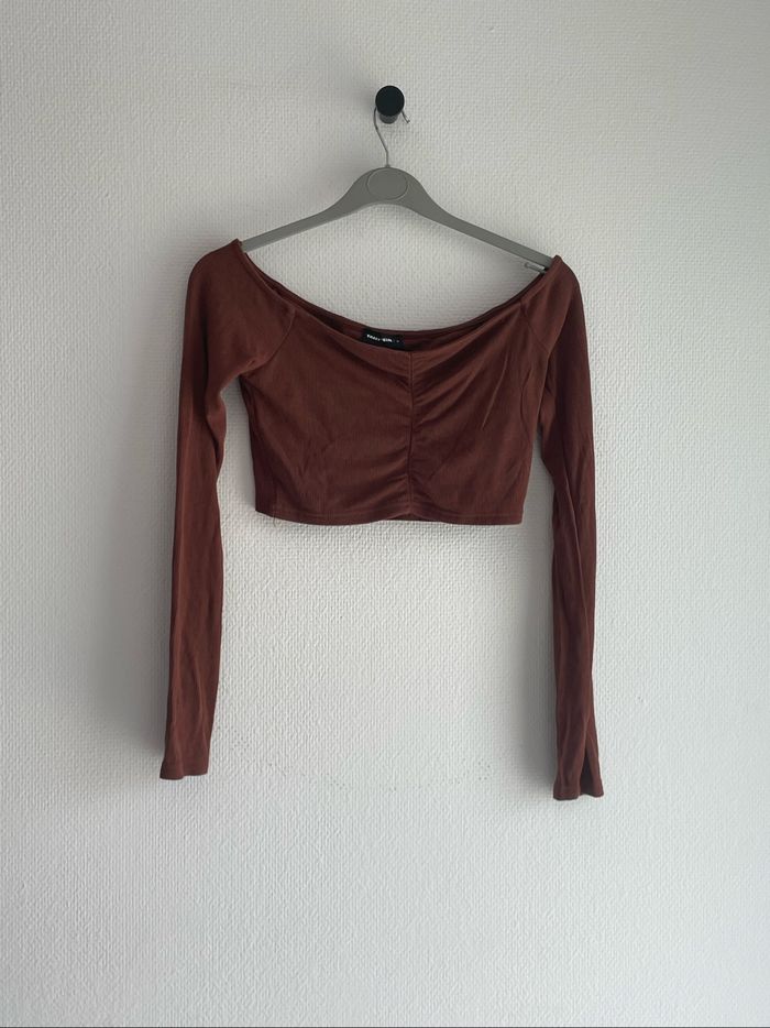 Tee short marron - photo numéro 2