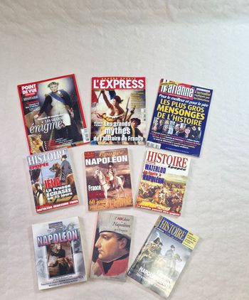 Lot de livres  , revue  , magazine  sur Napoléon