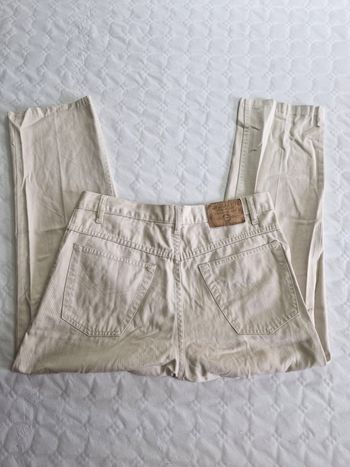 Jeans femme  , crème  , regular  , straight  , taille 42 , vintage  , fade out