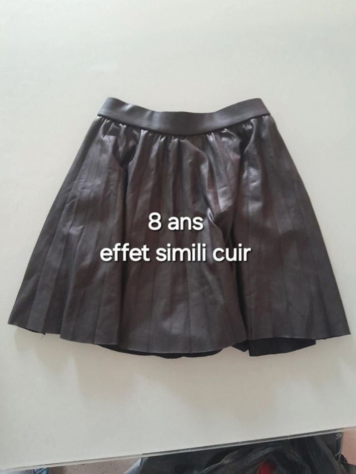 Jupe effe simili cuir 8a