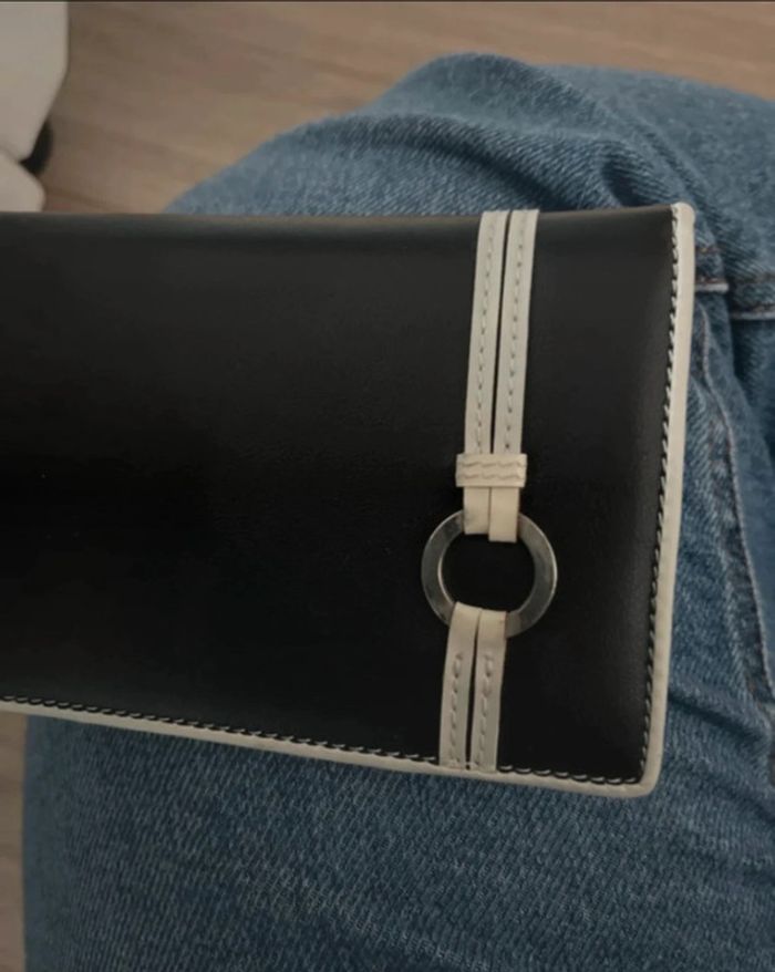 Portefeuille noir et crème - photo numéro 2