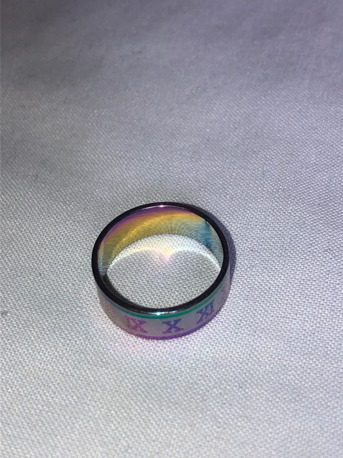 Bague chromée chiffres romains - photo numéro 2