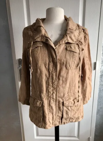 Veste en lin beige