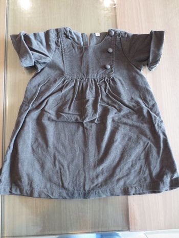 Robe Kaki effet velours