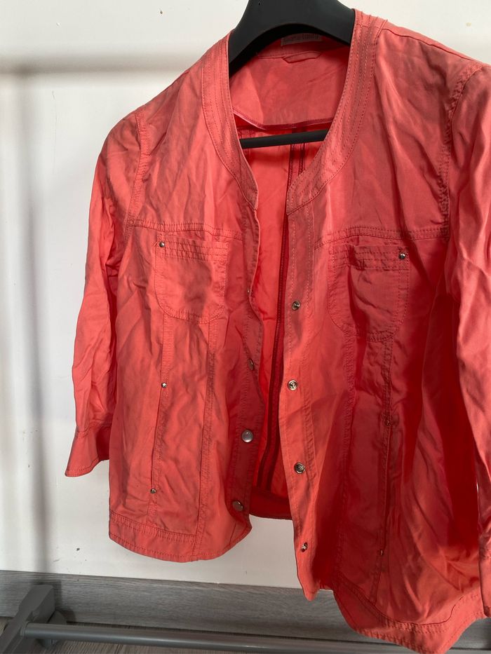 Veste couleur corail. 100% matière lyocell - photo numéro 2