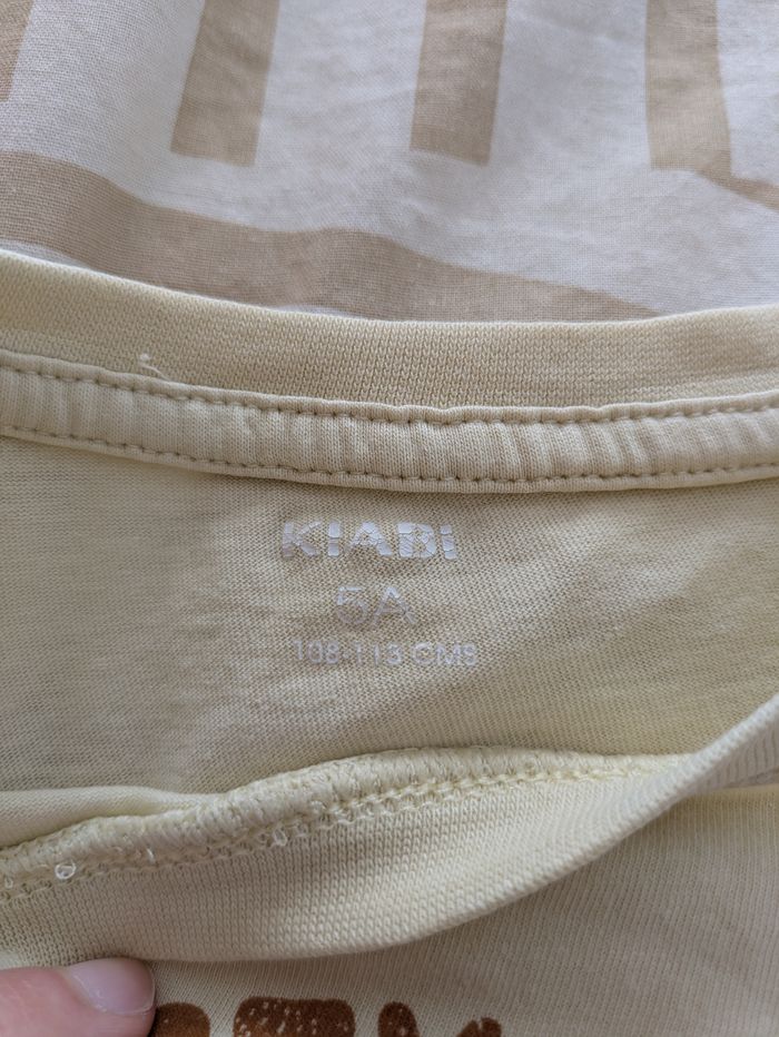 Ensemble KIABI Enfant - T-shirt Imprimé Hot-Dog & Short Marron - photo numéro 2