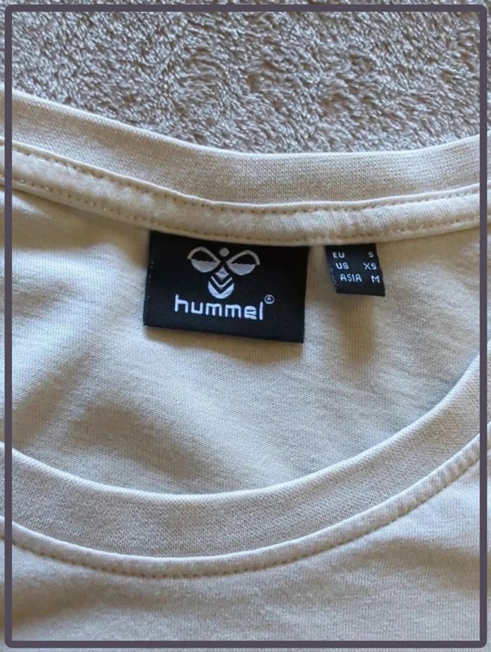 T-shirt Hummel taille S homme beige - photo numéro 2