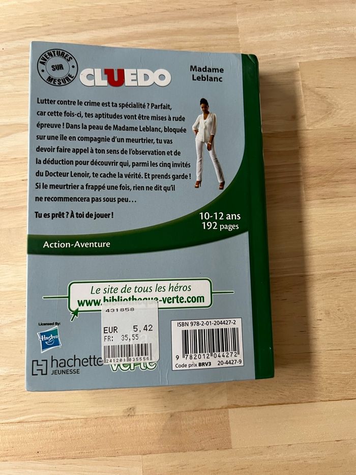 Livre Cluedo – Madame Leblanc – La Bibliothèque Verte – Bon État - photo numéro 6