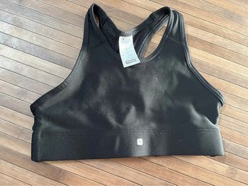 Brassière de sport noire Décathlon 7-8ans