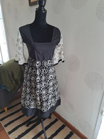 Tunique longue noire et blanche